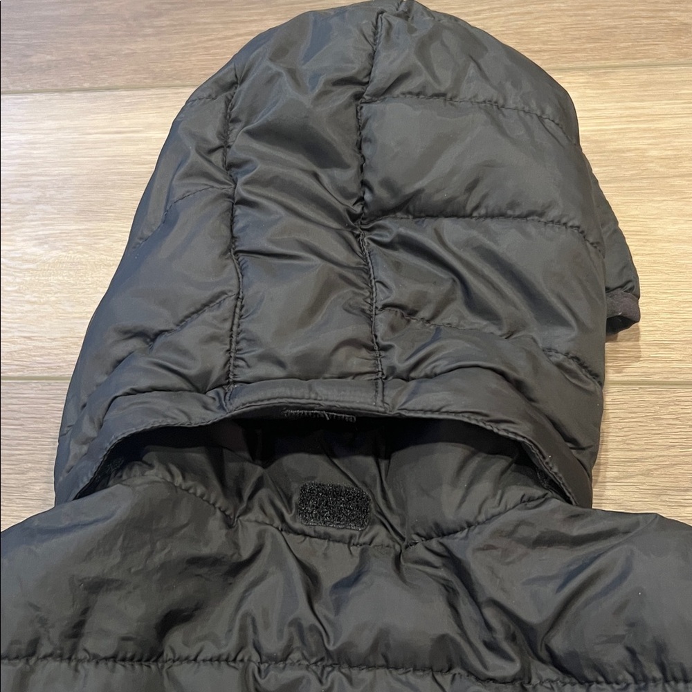 H&M Kids Black Puffer Jacket Size 5T/6 Removable Hood Full Zip Pockets - Picture 11 of 14